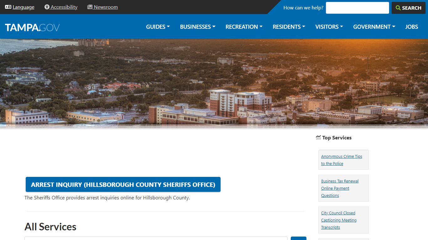 Arrest Inquiry (Hillsborough County Sheriffs Office)